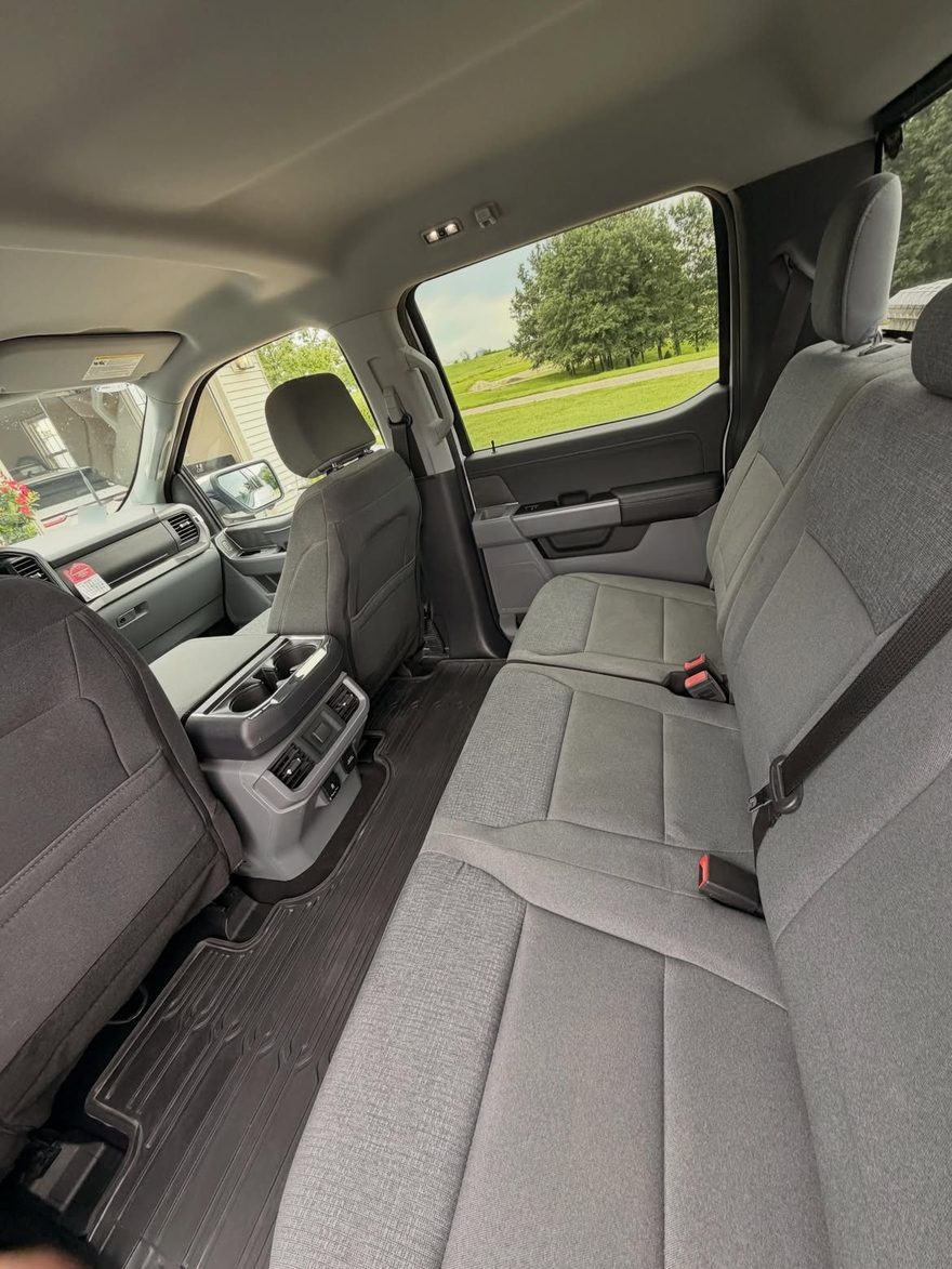 Truck rear seats after detailing — spotless