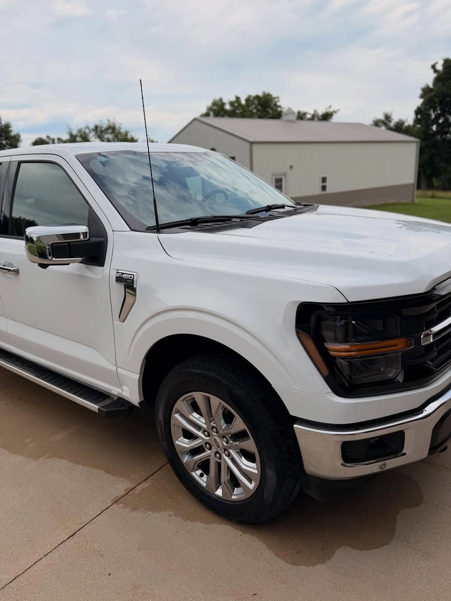 White Ford F-150 with a fresh detail and mirror finish